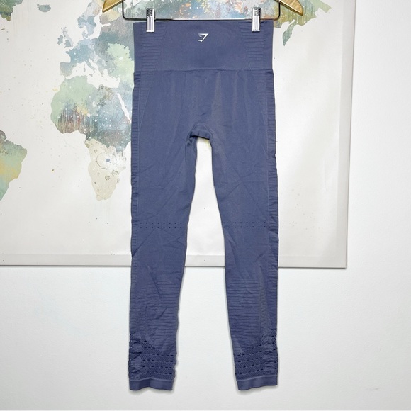 Gymshark Leggings High Waisted Energy Seamless Holes Cutouts Purple Size XS - Picture 6 of 9